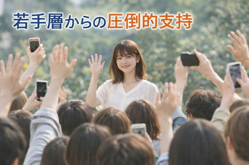 若手層からの圧倒的支持