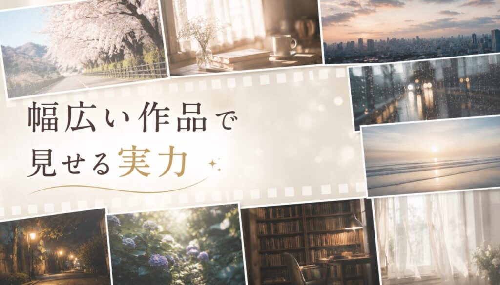 幅広い作品で見せる実力