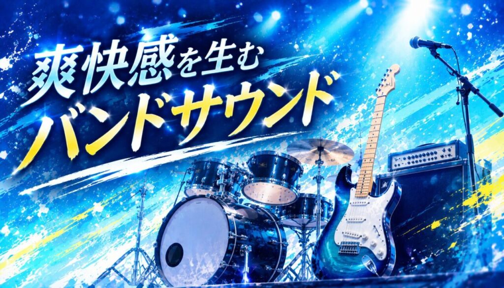 爽快感を生むバンドサウンド