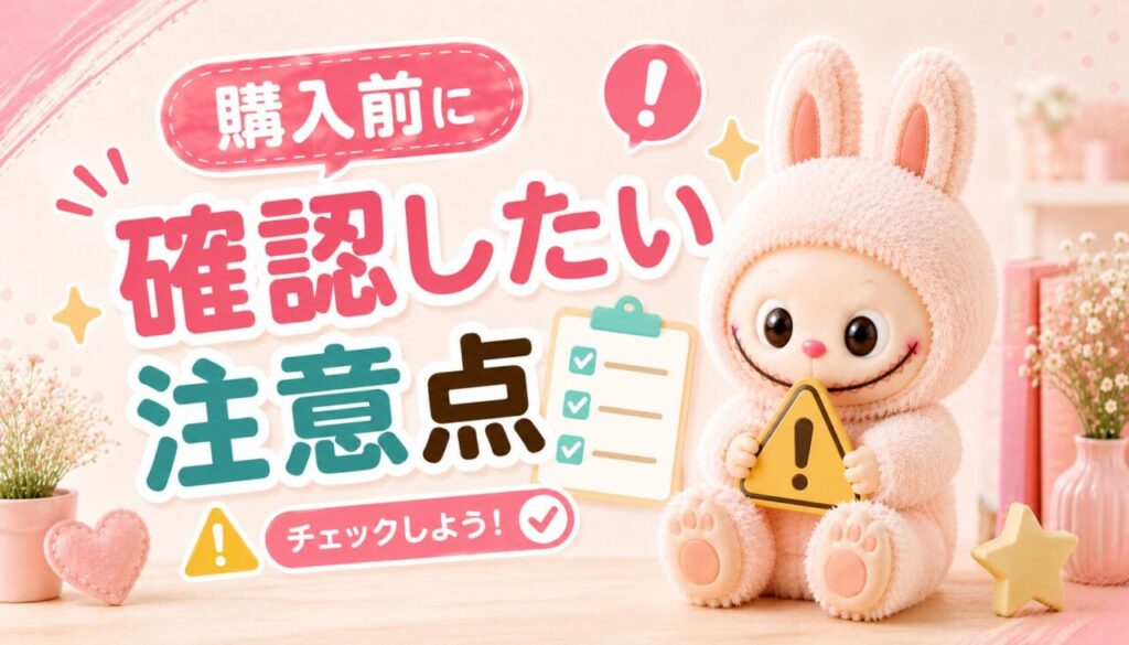 購入前に確認したい注意点