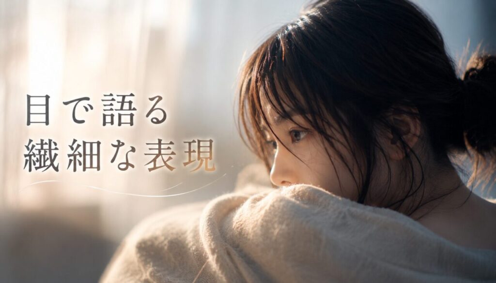 目で語る繊細な表現