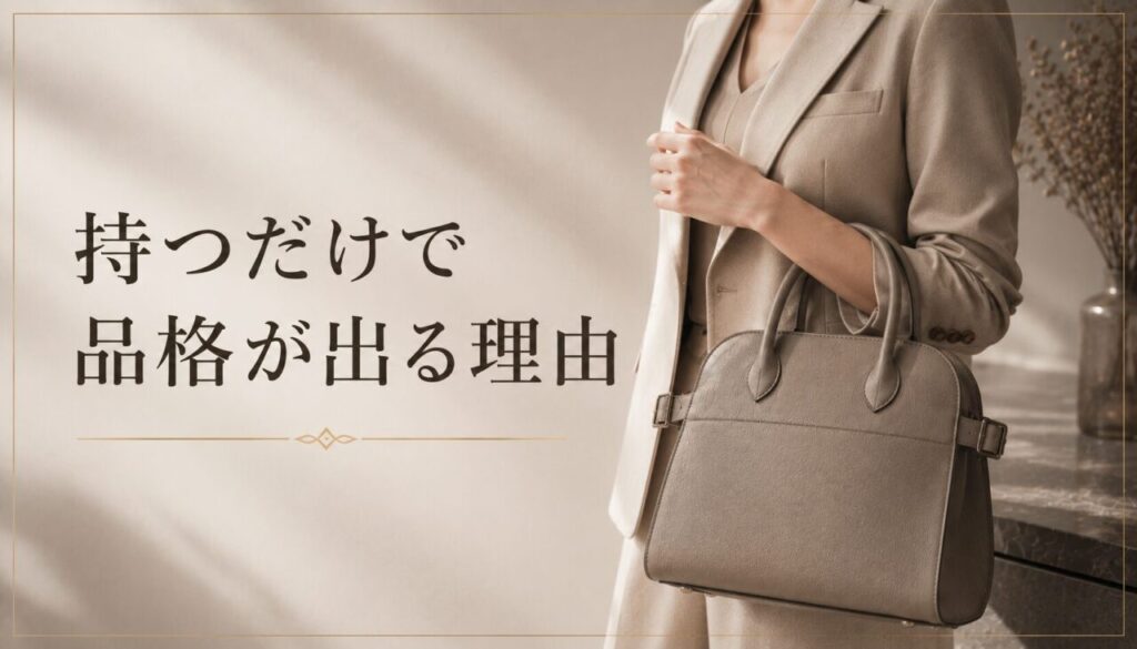 持つだけで品格が出る理由