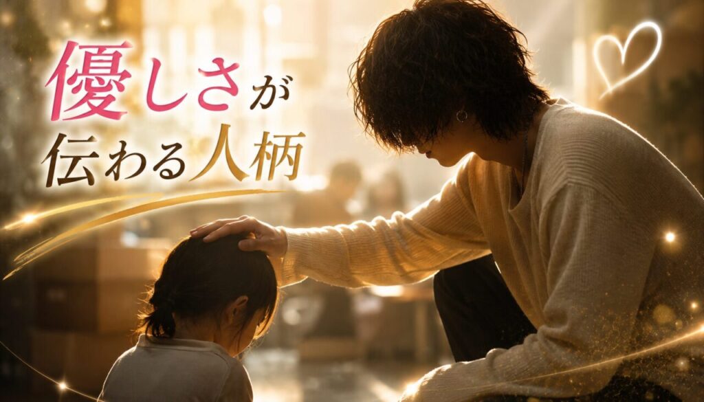優しさが伝わる人柄