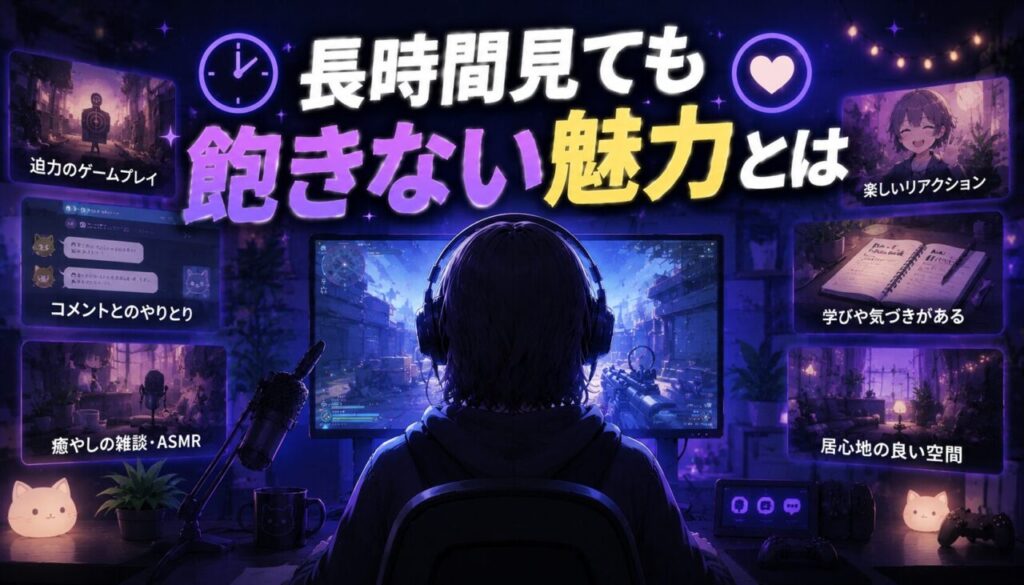 長時間見ても飽きない魅力とは
