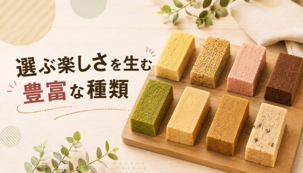 選ぶ楽しさを生む豊富な種類