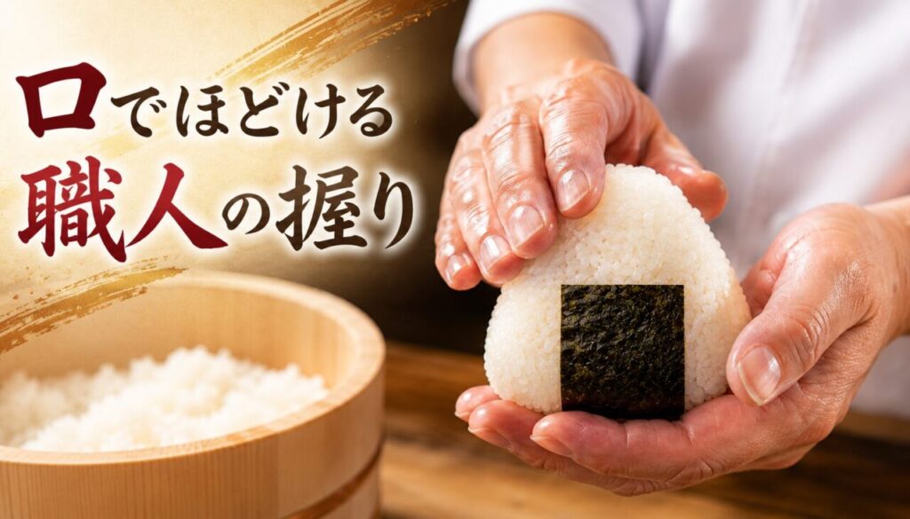 口でほどける職人の握り