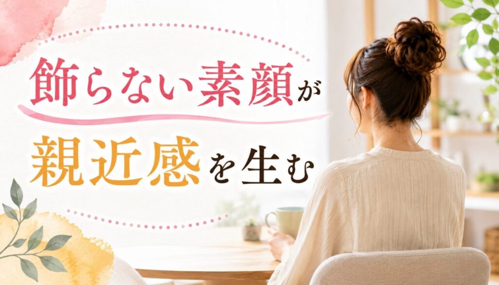 飾らない素顔が親近感を生む