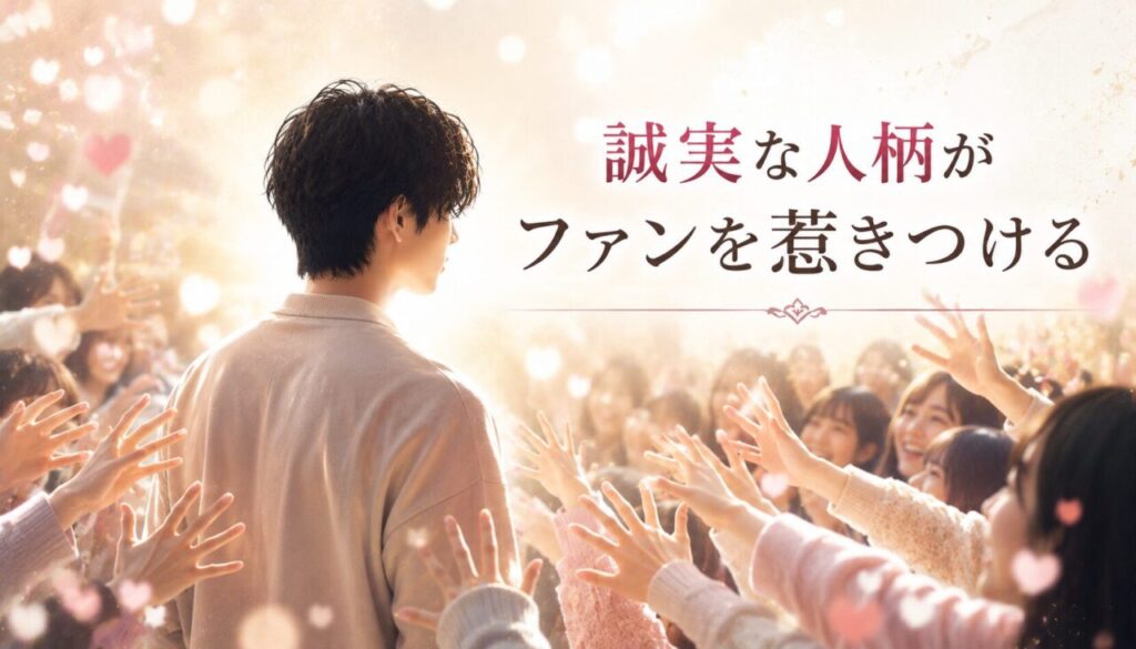 誠実な人柄がファンを惹きつける