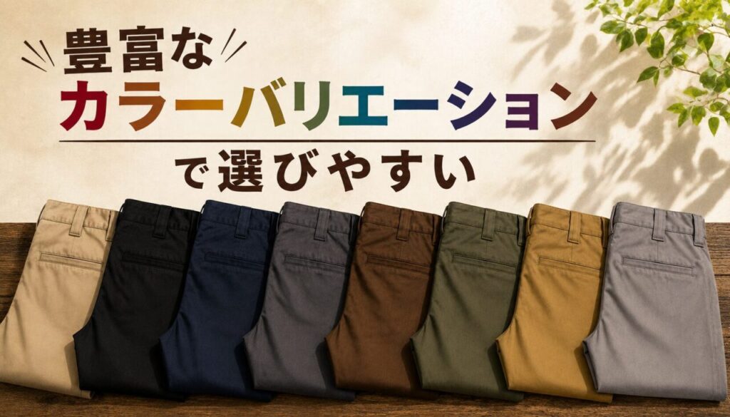 豊富なカラーバリエーションで選びやすい