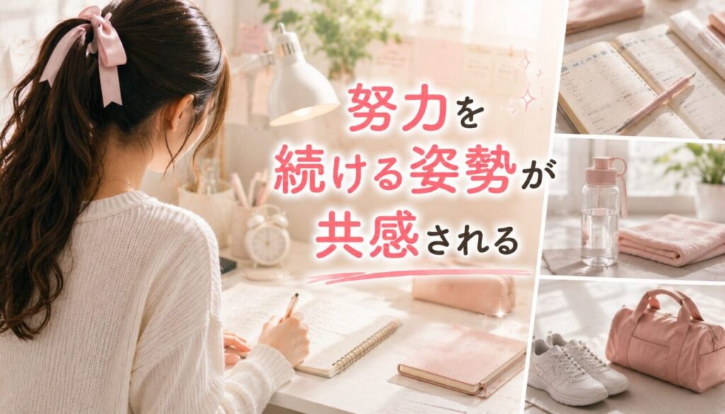 努力を続ける姿勢が共感される