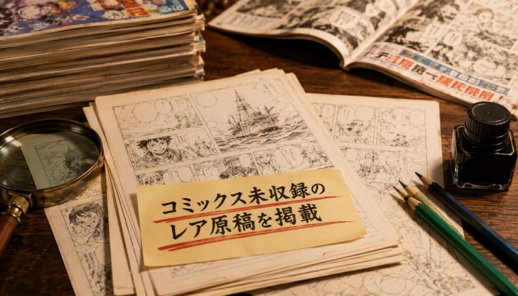 コミックス未収録のレア原稿を掲載