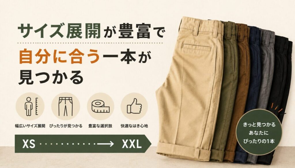 サイズ展開が豊富で自分に合う一本が見つかる