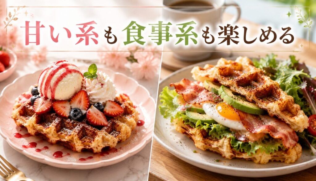 甘い系も食事系も楽しめる