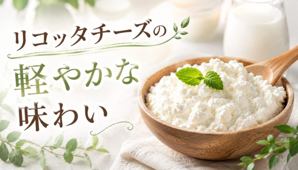 リコッタチーズの軽やかな味わい