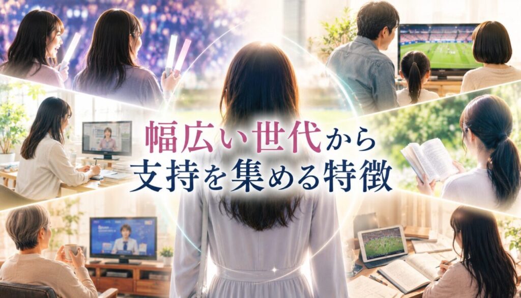 幅広い世代から支持を集める特徴
