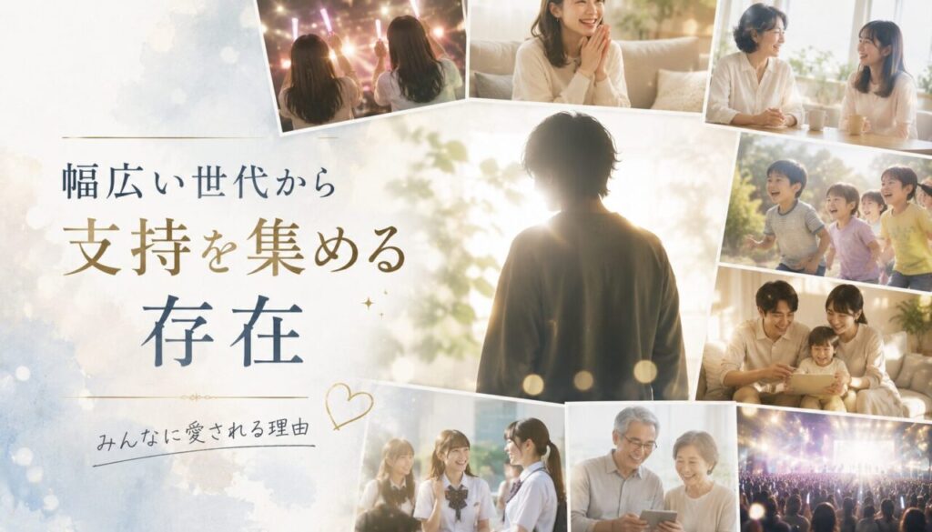 幅広い世代から支持を集める存在