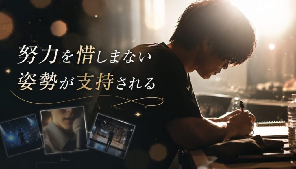 努力を惜しまない姿勢が支持される