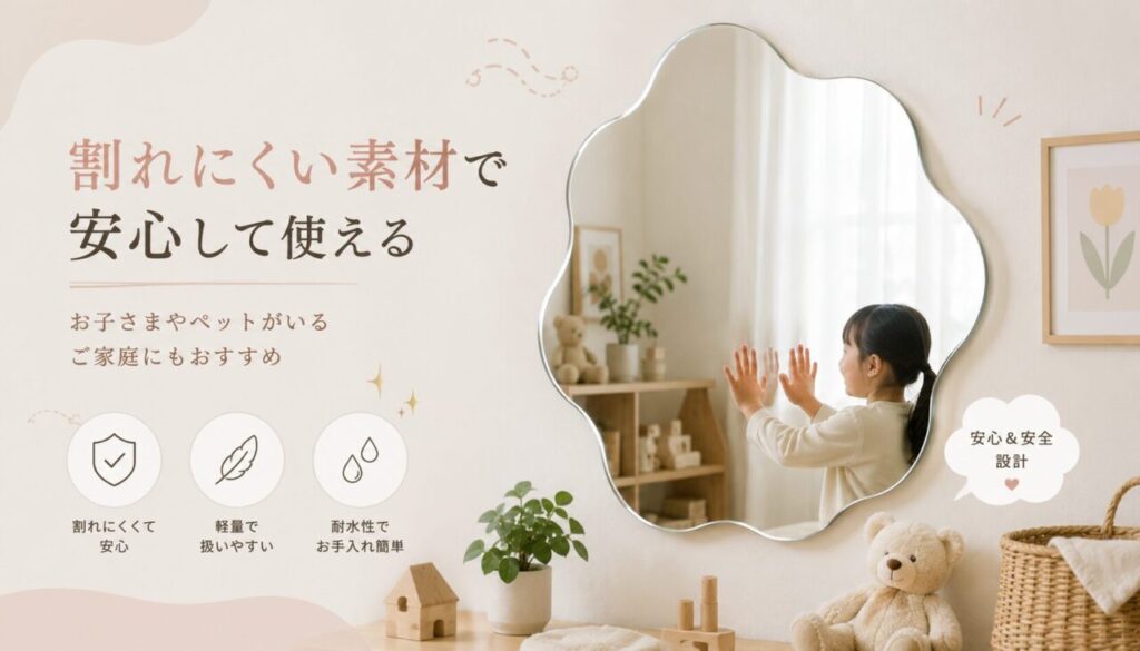 割れにくい素材で安心して使える