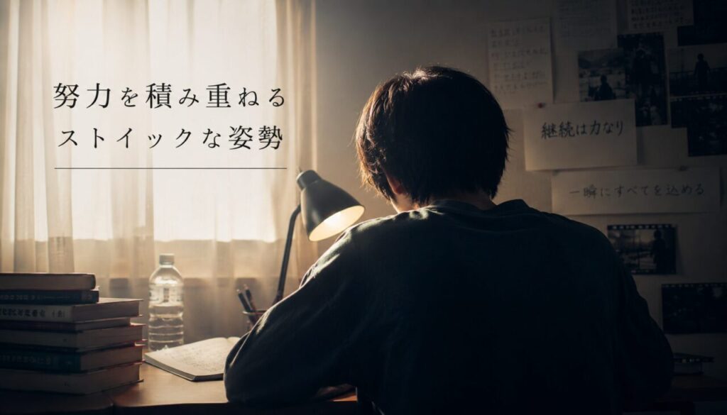 努力を積み重ねるストイックな姿勢