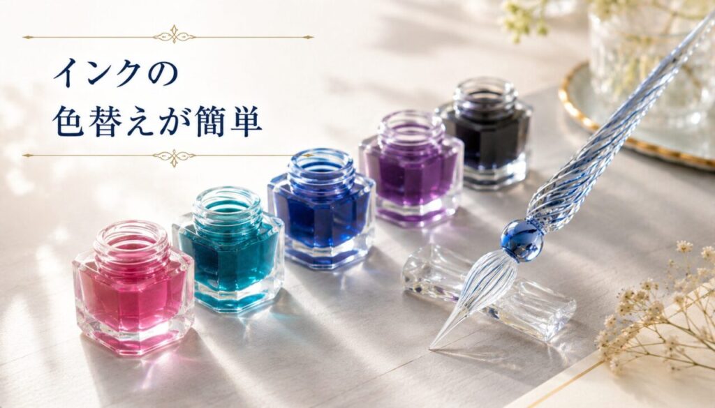 インクの色替えが簡単