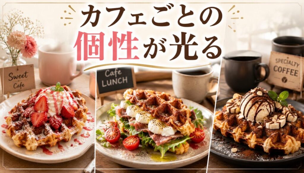 カフェごとの個性が光る