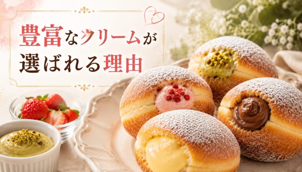 豊富なクリームが選ばれる理由
