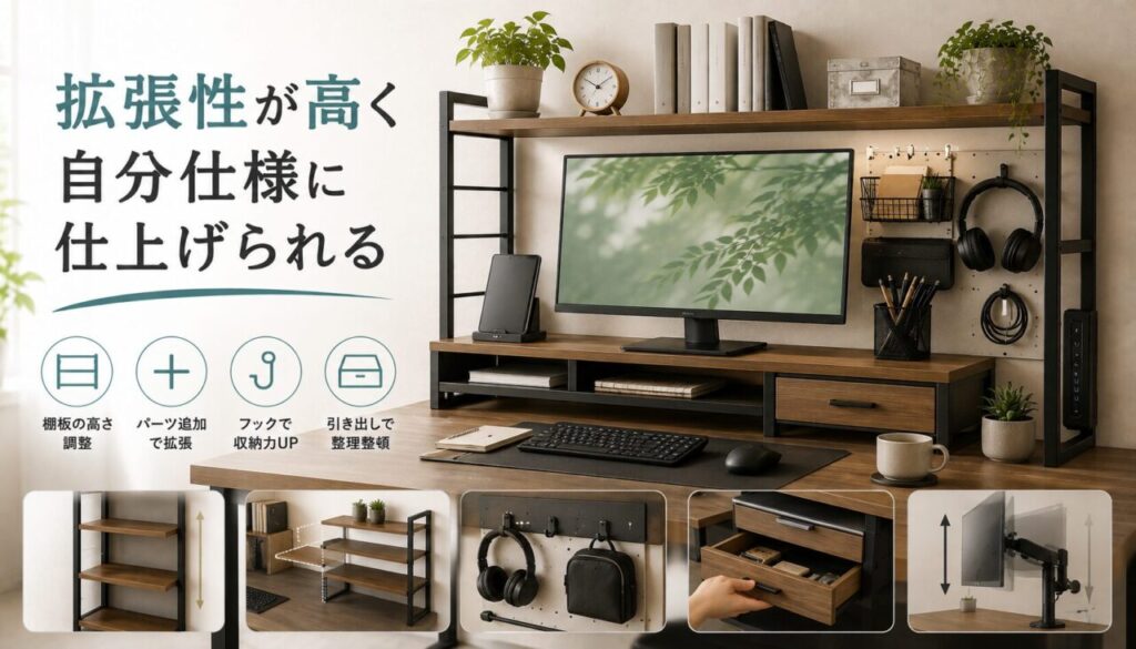 拡張性が高く自分仕様に仕上げられる