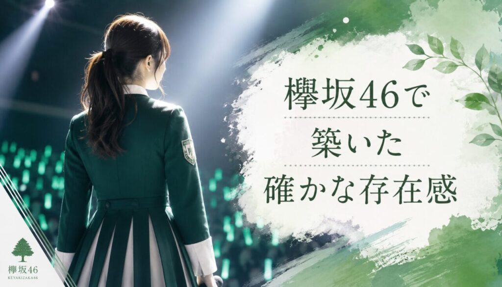 欅坂46で築いた確かな存在感