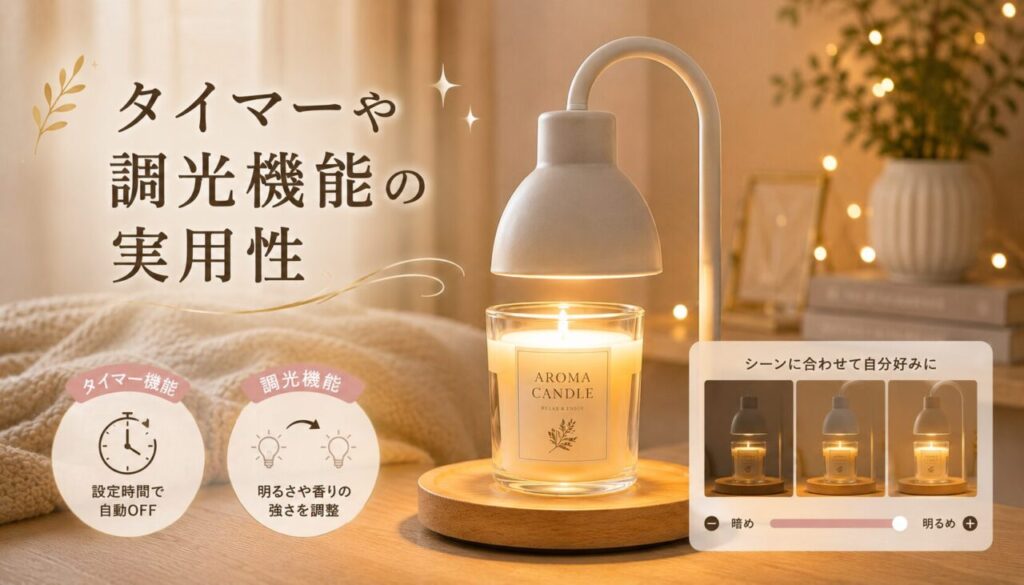 タイマーや調光機能の実用性