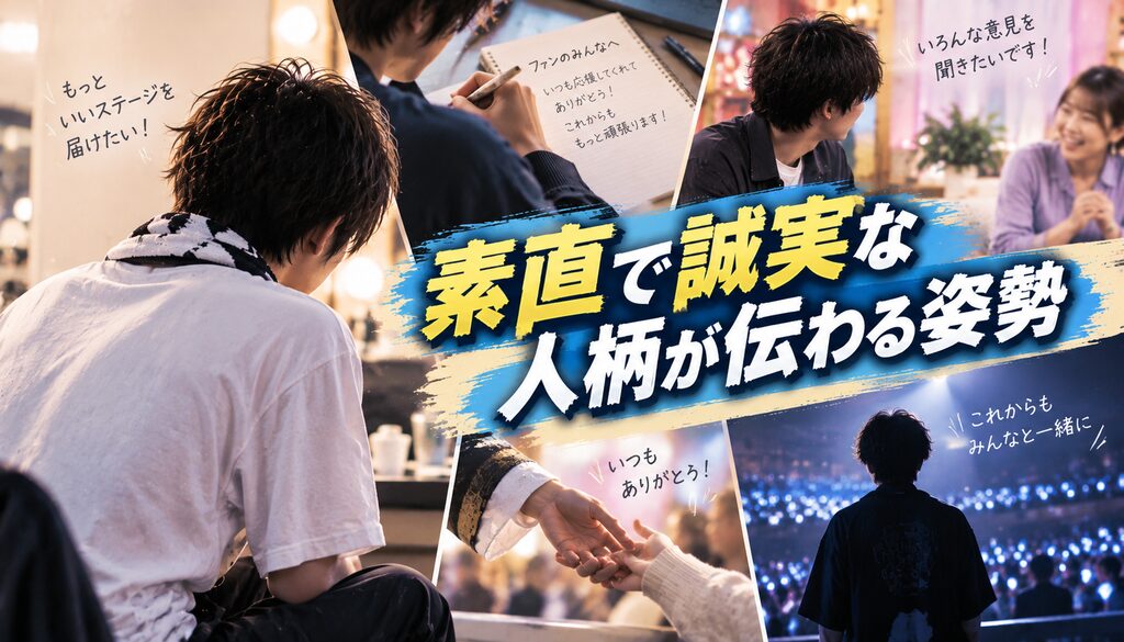 素直で誠実な人柄が伝わる姿勢
