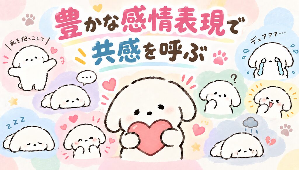 豊かな感情表現で共感を呼ぶ