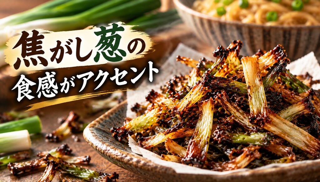 焦がし葱の食感がアクセント