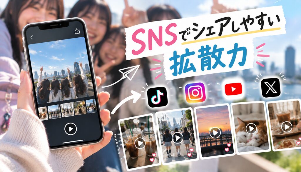 SNSでシェアしやすい拡散力