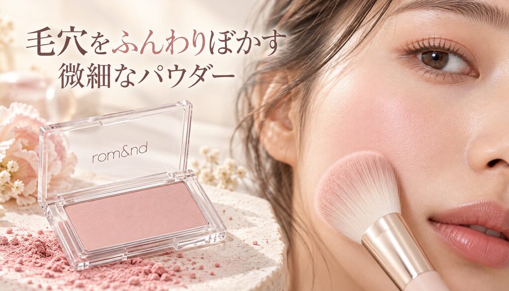 毛穴をふんわりぼかす微細なパウダー