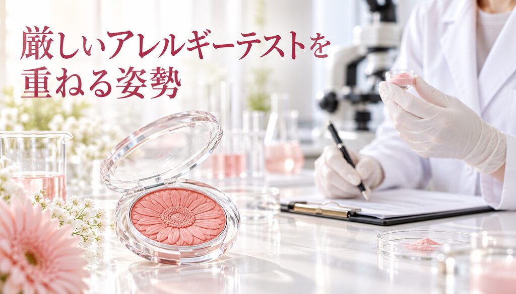 厳しいアレルギーテストを重ねる姿勢